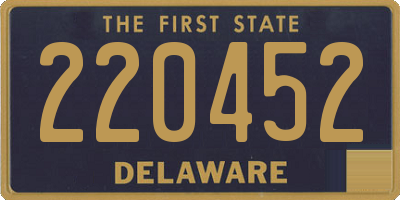 DE license plate 220452