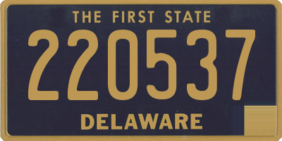 DE license plate 220537