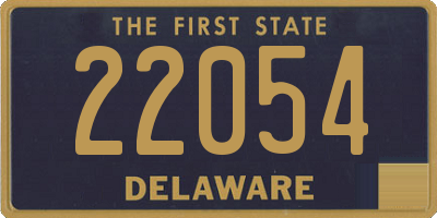 DE license plate 22054