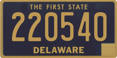 DE license plate 220540