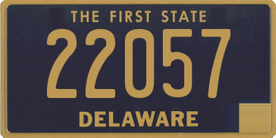 DE license plate 22057