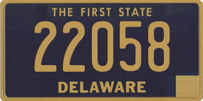 DE license plate 22058