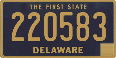 DE license plate 220583