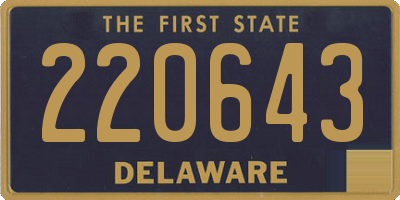 DE license plate 220643