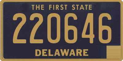 DE license plate 220646