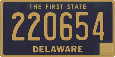 DE license plate 220654