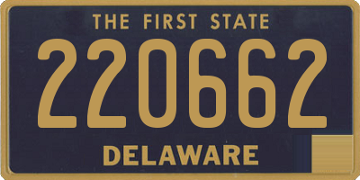 DE license plate 220662