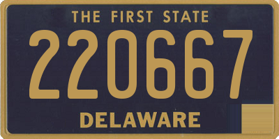 DE license plate 220667