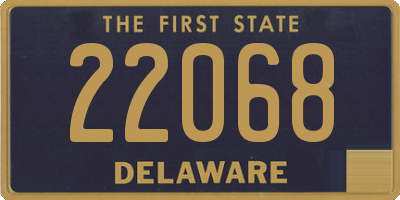 DE license plate 22068