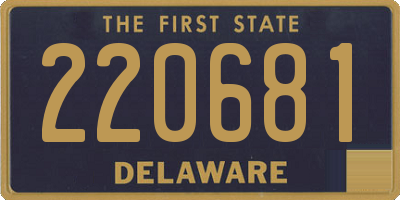 DE license plate 220681