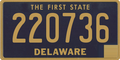 DE license plate 220736