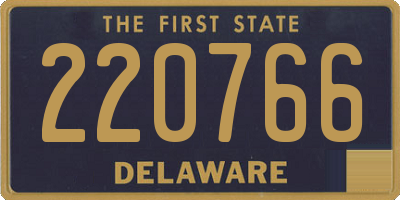 DE license plate 220766
