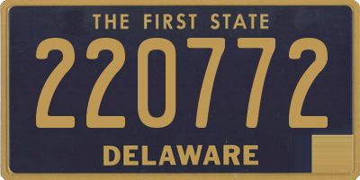 DE license plate 220772