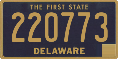 DE license plate 220773