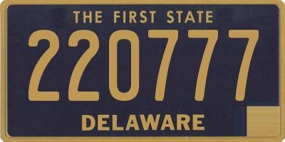 DE license plate 220777