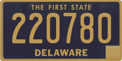 DE license plate 220780