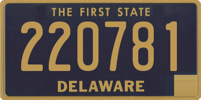 DE license plate 220781