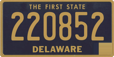 DE license plate 220852