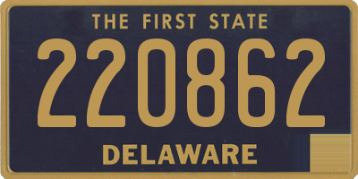 DE license plate 220862