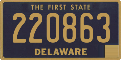 DE license plate 220863