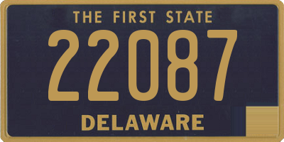 DE license plate 22087