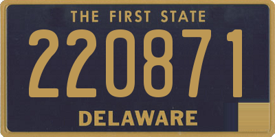 DE license plate 220871