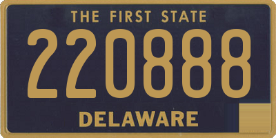 DE license plate 220888