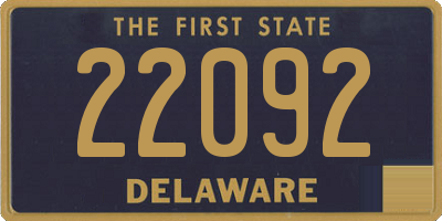 DE license plate 22092