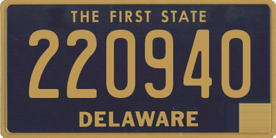 DE license plate 220940