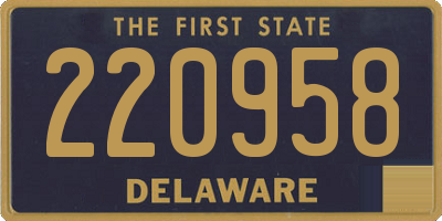 DE license plate 220958