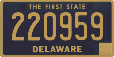 DE license plate 220959