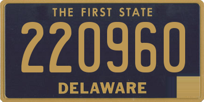 DE license plate 220960