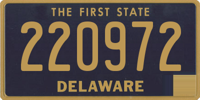 DE license plate 220972