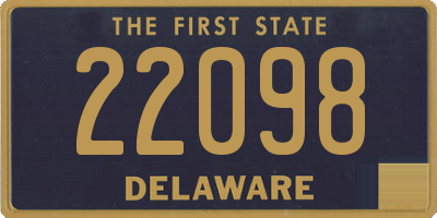 DE license plate 22098