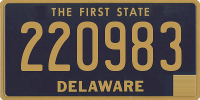 DE license plate 220983