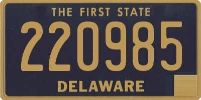 DE license plate 220985