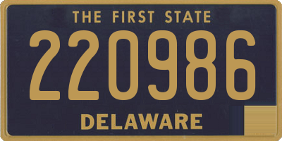 DE license plate 220986