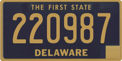 DE license plate 220987