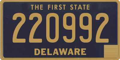 DE license plate 220992