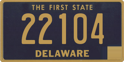 DE license plate 22104