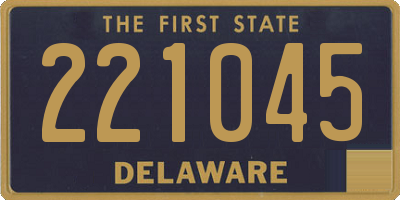 DE license plate 221045