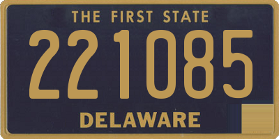 DE license plate 221085