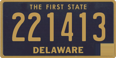 DE license plate 221413