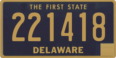 DE license plate 221418