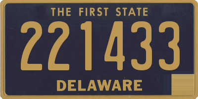 DE license plate 221433
