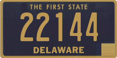 DE license plate 22144