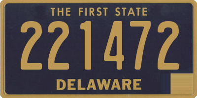 DE license plate 221472