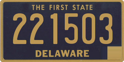 DE license plate 221503