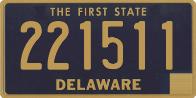 DE license plate 221511