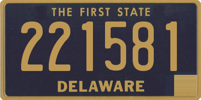 DE license plate 221581
